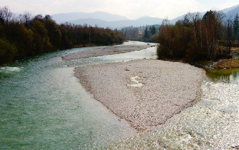 Räumliche Ausprägung von Abflussspitzen im Einzugsgebiet der Isar